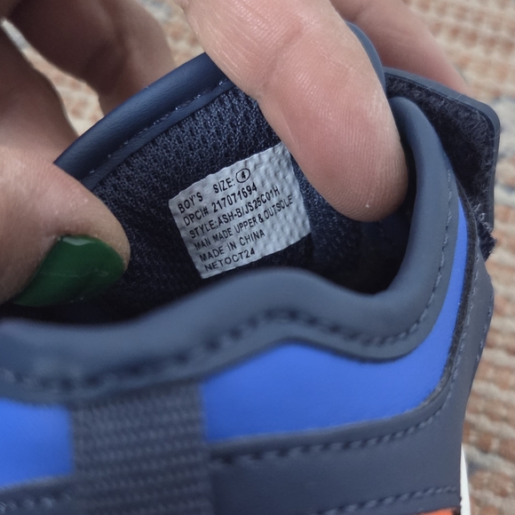 Carter's Navy Blue Dinosaur Sneakers Size 4 Toddler - Picture 3 of 3